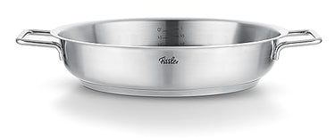 Fissler Pure Collection / Stainless steel serving pan (Ø 24 cm) uncoated frying pan, interior scale, high rim, 10-year warranty – induction, silver on sale